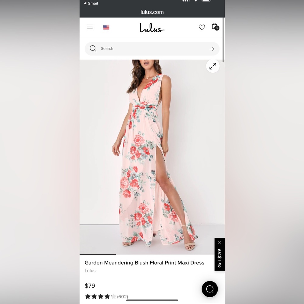Floral Pink Maxi Dress